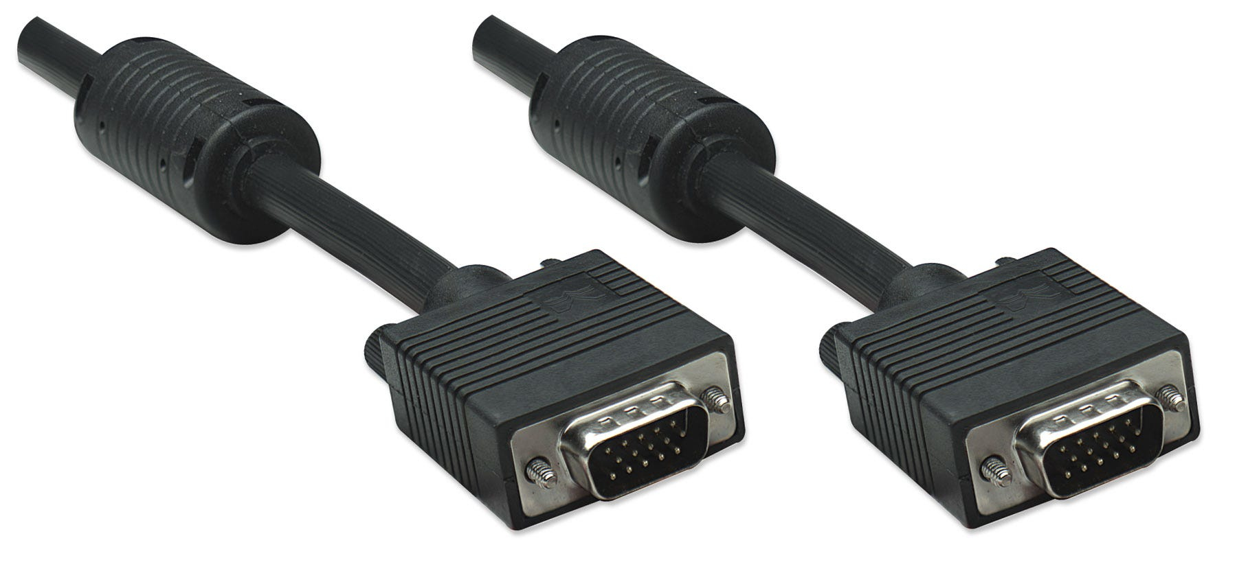 MANHATTAN SVGA Kabel HD15 St/St  1.8m  Ferritkern   schwarz