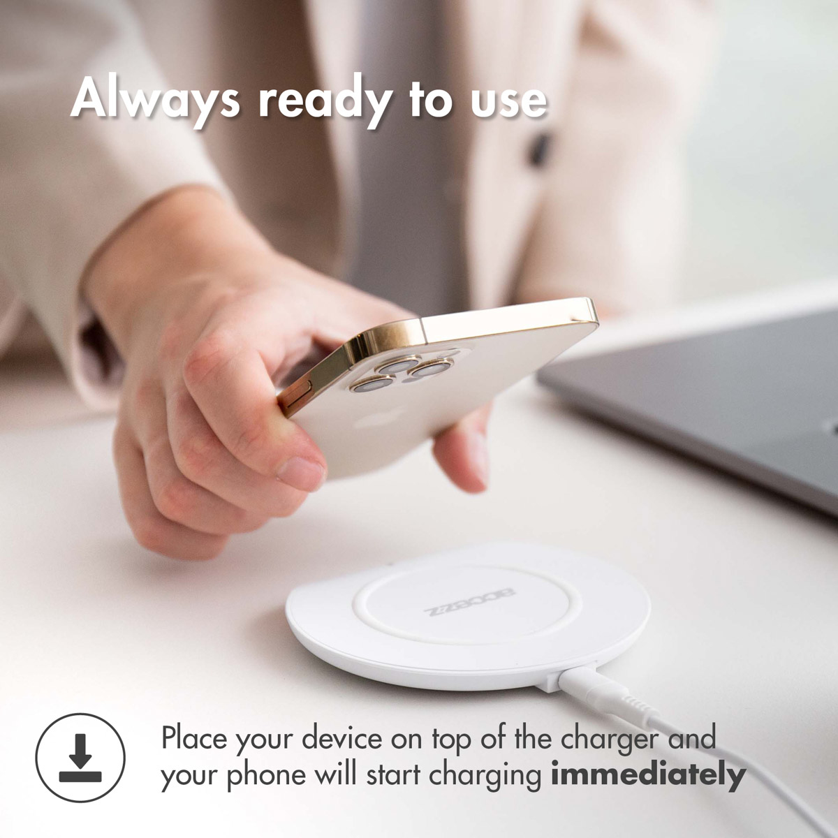 Accezz WIRELESSCHARGER44631902 mobile device charger Smartphone White USB Wireless charging Indoor – image 6