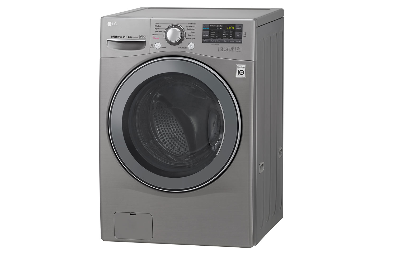 LG F2514DTGE washer dryer Freestanding Front-load Silver – image 4