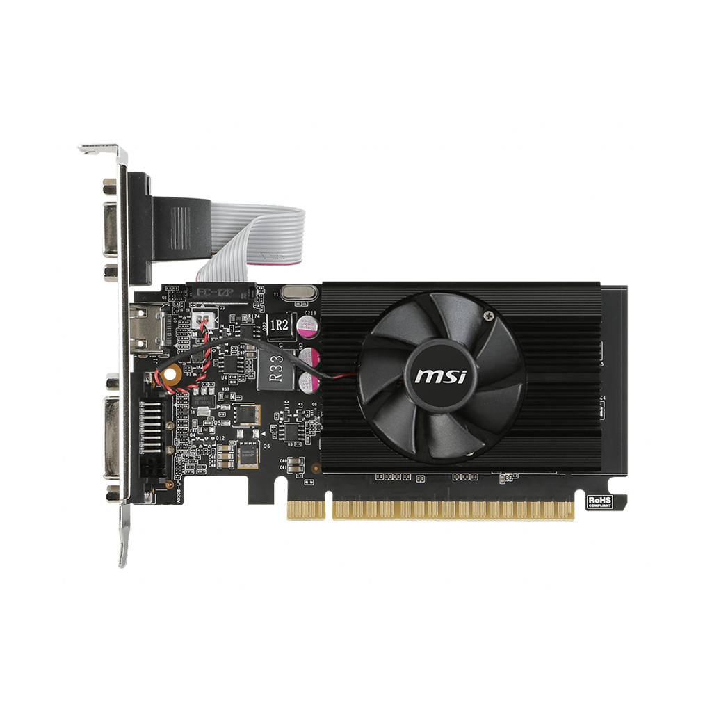 MSI GEFORCE GT 710 2GB GDDR3 Low-Profile Graphics Card G7102D3P
