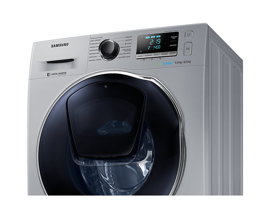 Samsung WD90K6B10OS washer dryer Freestanding Front-load Silver – image 5