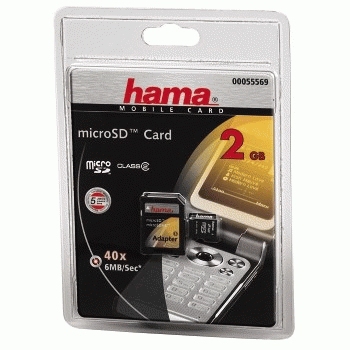 Hama microSD 2GB Class 2 & adapter – image 2