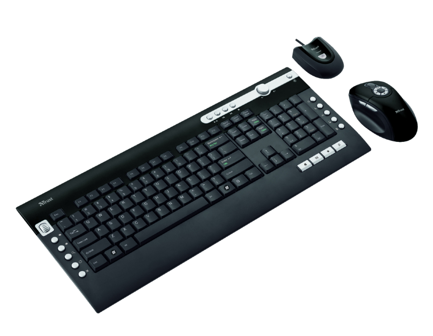 Trust DS-3250 keyboard Mouse included Universal RF Wireless Turkish Black – image 1