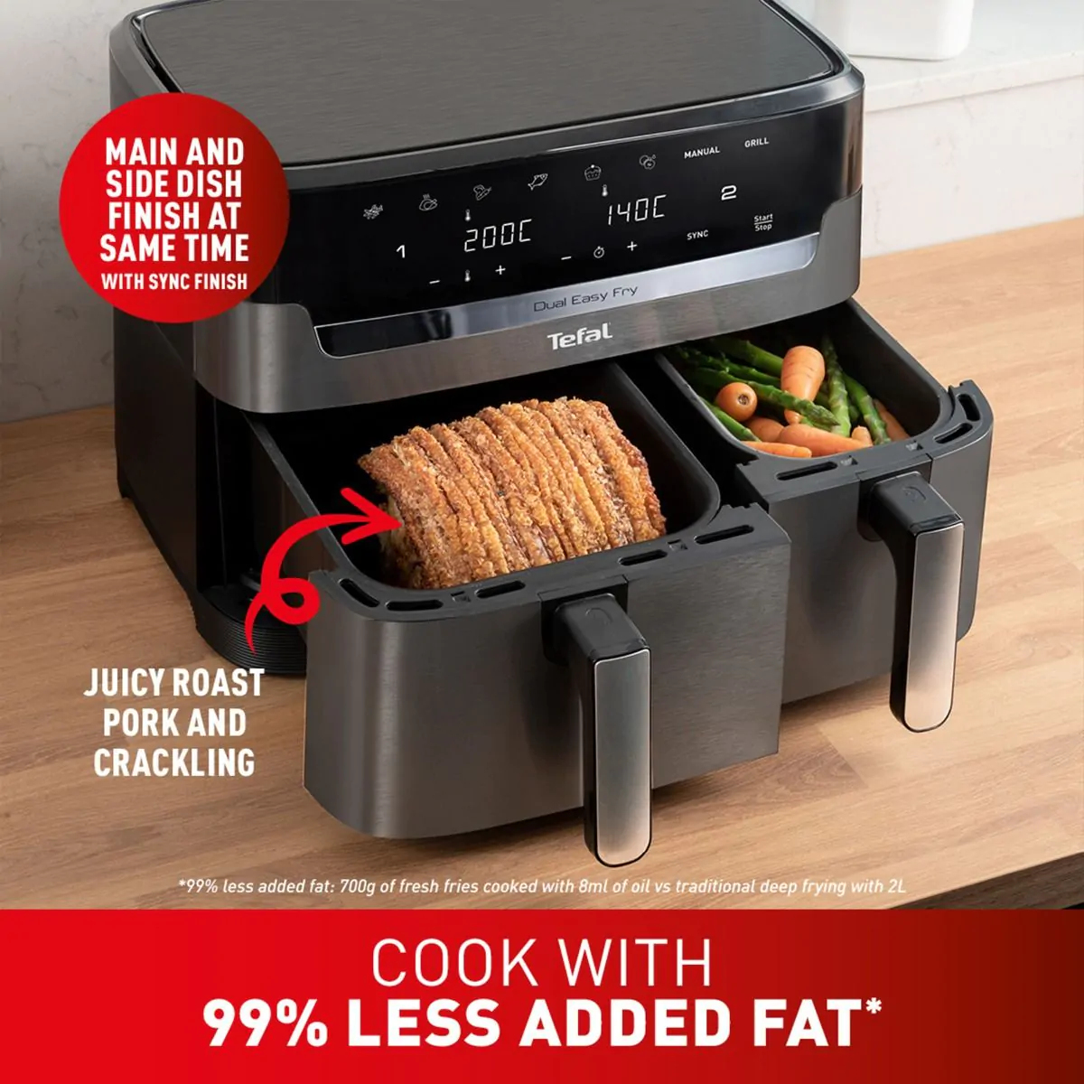 Tefal Easy Fry Dual XXL EY942HG0 Double – image 6