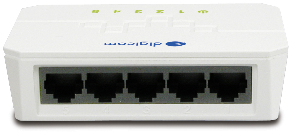 Digicom SWF05-T01 Fast Ethernet (10/100) White – image 3