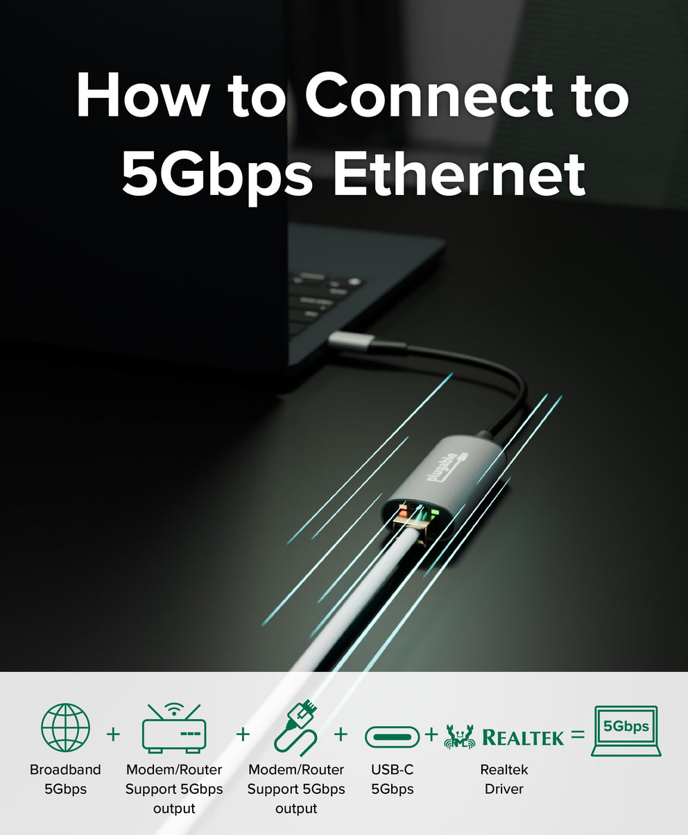 Plugable Technologies USBC-E5000 network card Ethernet 5000 Mbit/s – image 5