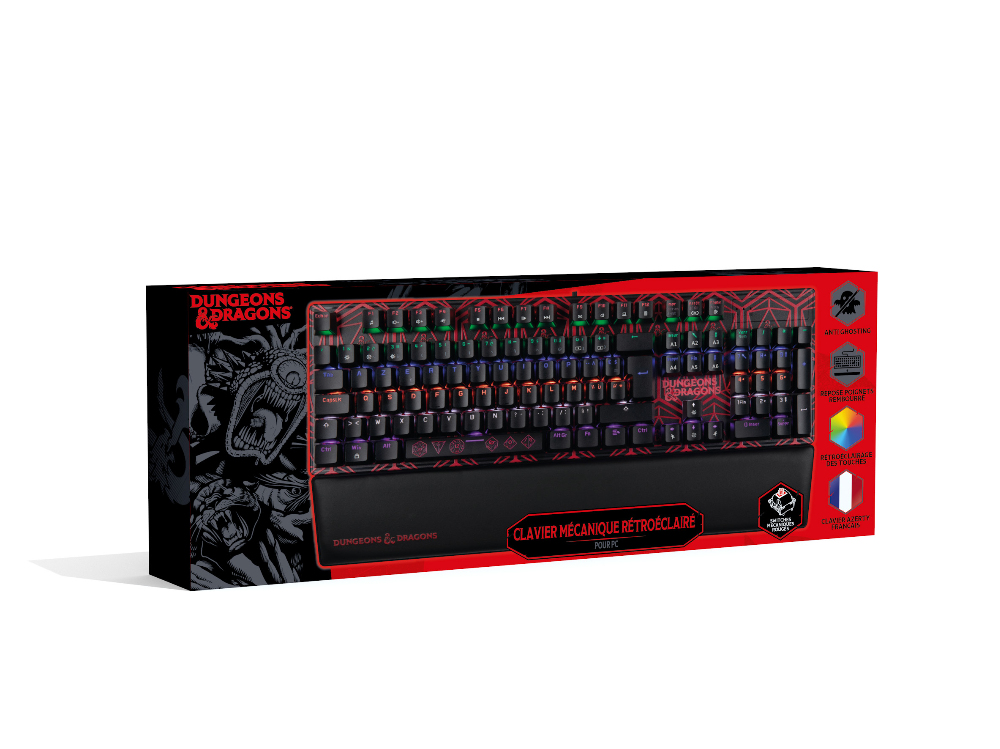 Konix 82381120331 keyboard Gaming USB AZERTY French Black, Red – image 5