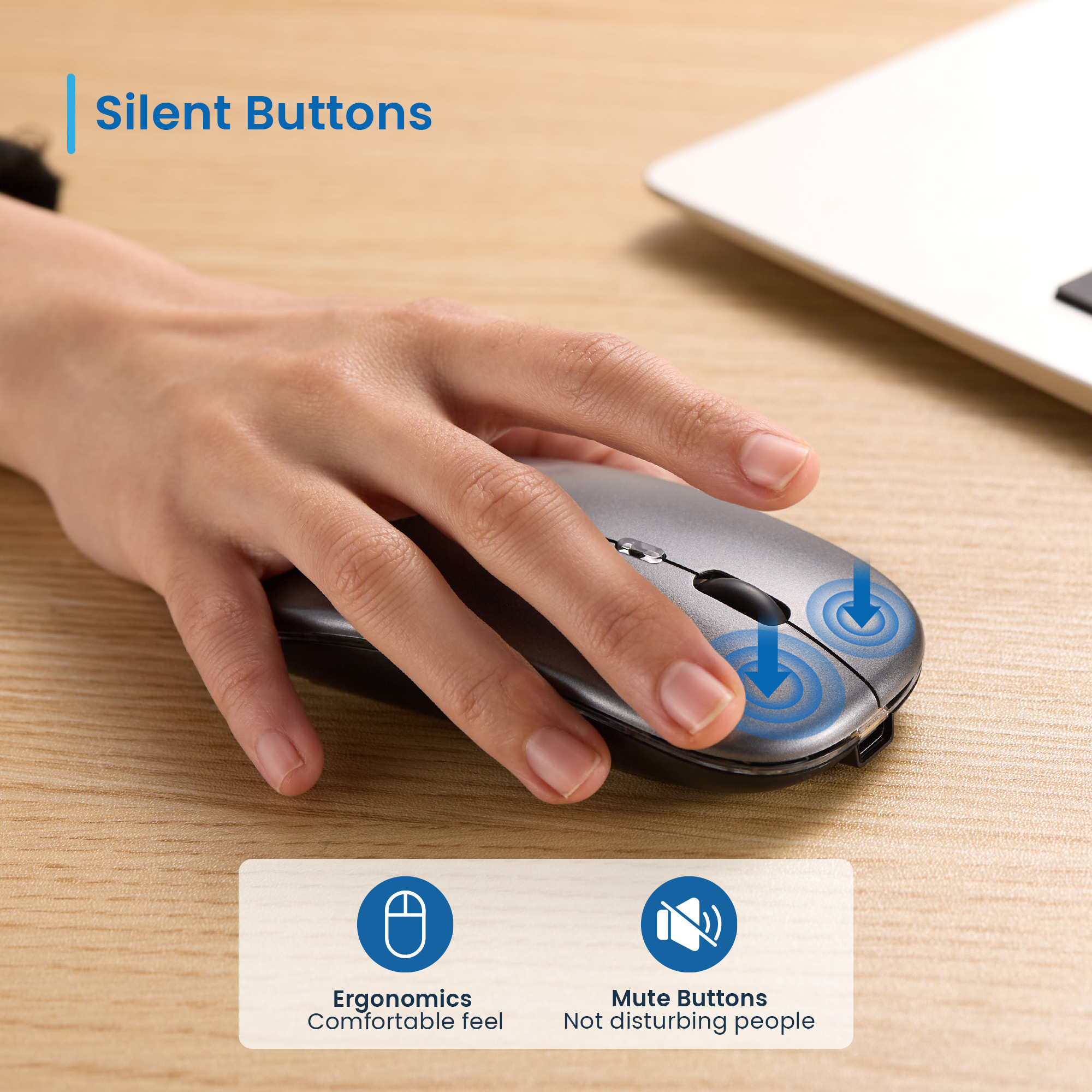 Ewent EW3242 mouse Universal Ambidextrous RF Wireless + Bluetooth Optical 1600 DPI – image 5