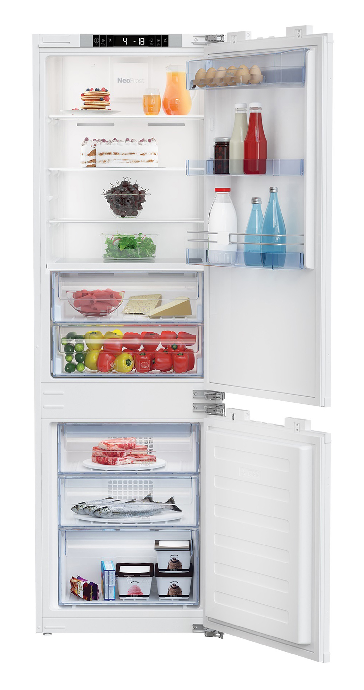 Beko BCN130002 fridge-freezer Built-in White