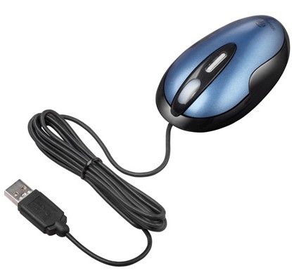 Targus USB 3-Button Laser Notebook Mouse, Blue/Black