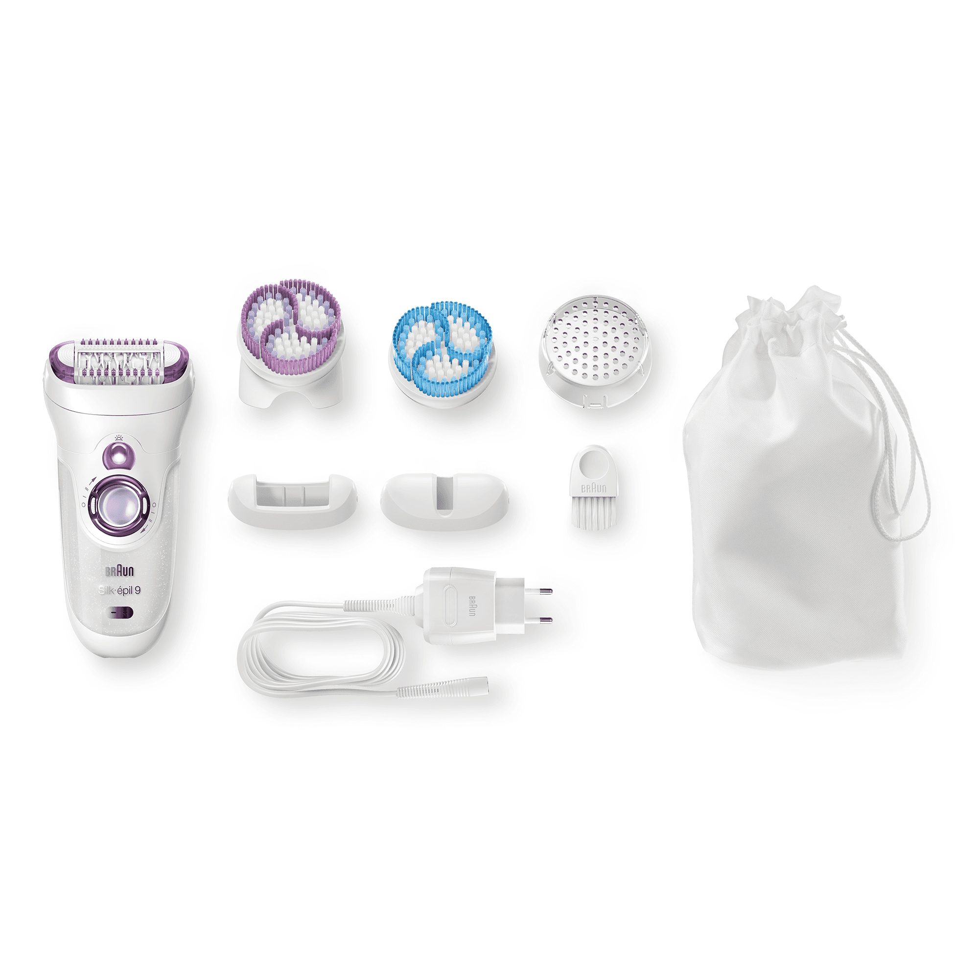 Braun Silk-épil 9 81632127 epilator 40 tweezers White, Violet – image 4