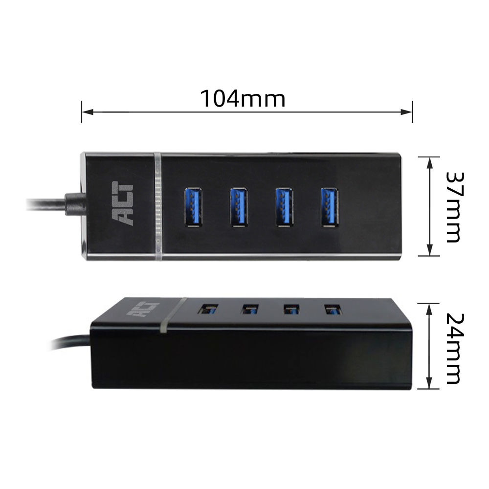 ACT USB-C hub 3.0 4 port, USB-A – image 2
