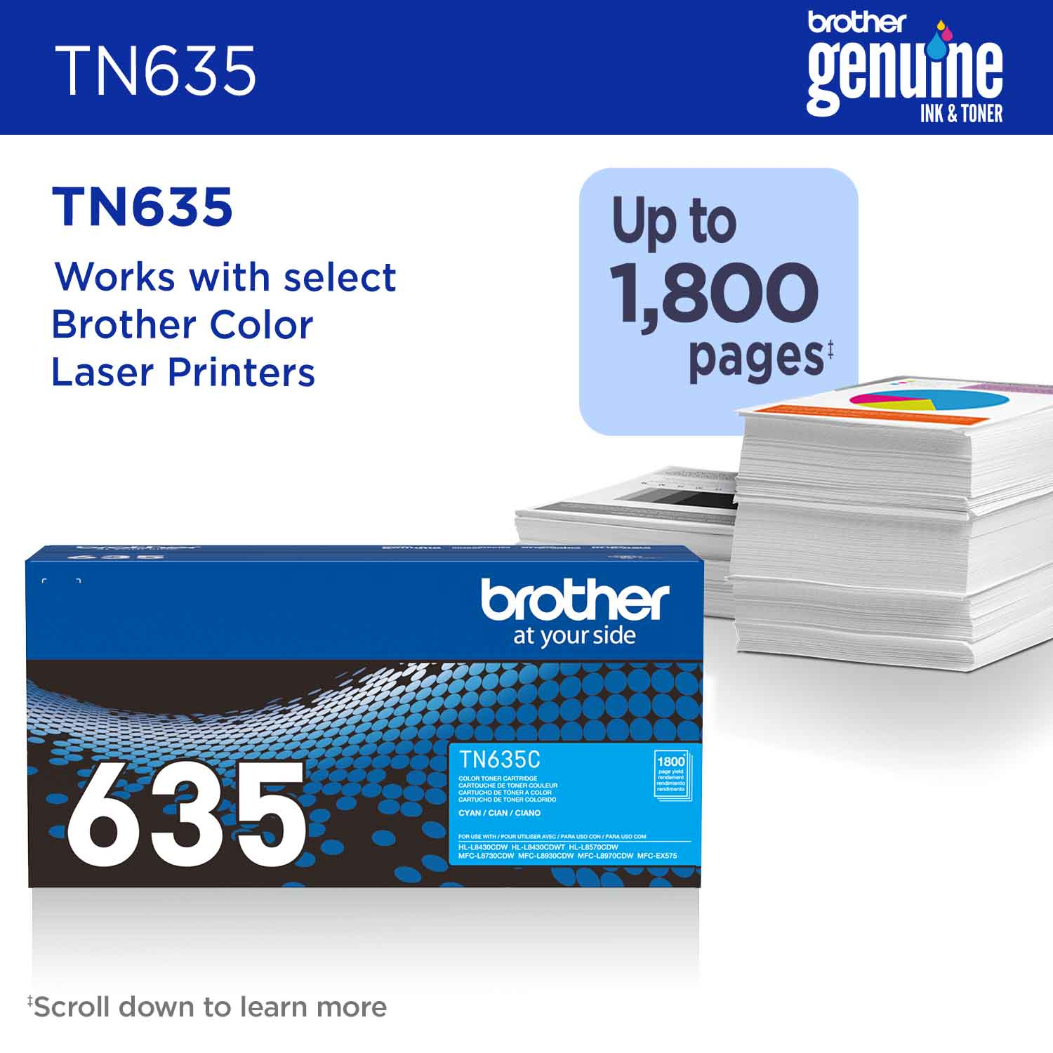 Brother TN-635C toner cartridge 1 pc(s) Original Cyan – image 2