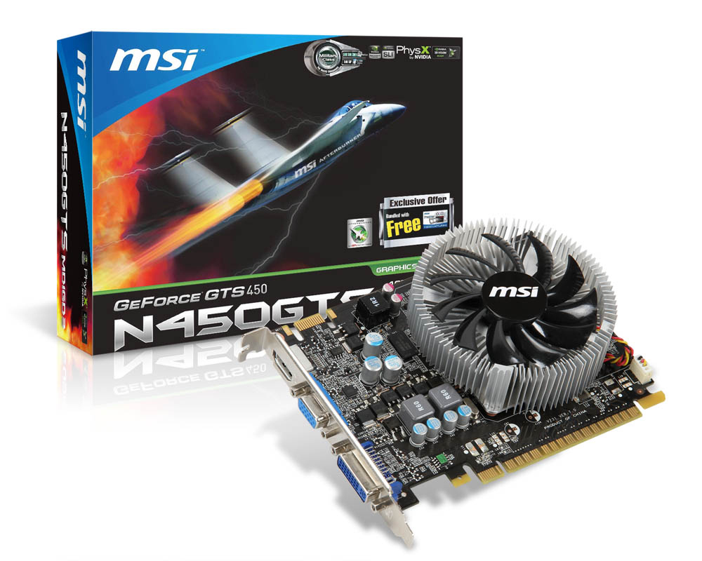 MSI V231-005R graphics card NVIDIA GeForce GTS 450 – image 1