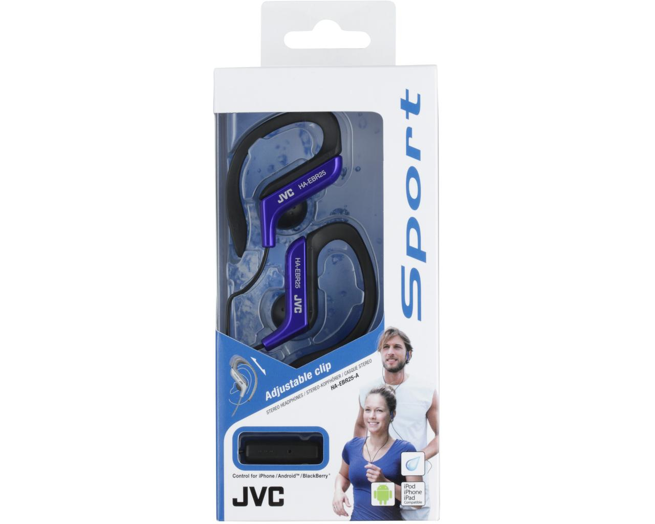 JVC HA-EBR25-A-E Ear clip headphones for sport with remote & mic – image 2