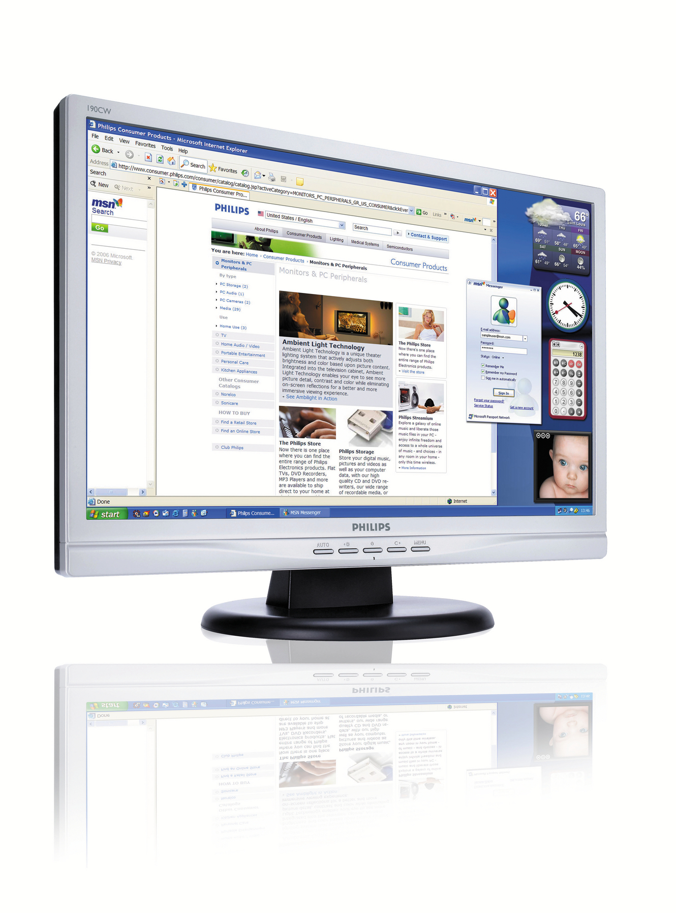 Philips 190CW7CS 19.1" wide WXGA+ LCD widescreen monitor 