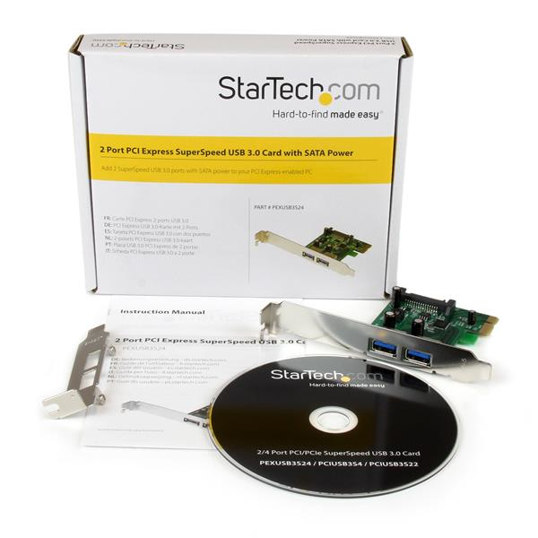 StarTech.com 2 Port PCI Express PCIe SuperSpeed (5Gbps) USB 3.0 Card Adapter with UASP - SATA Power - TAA – image 5