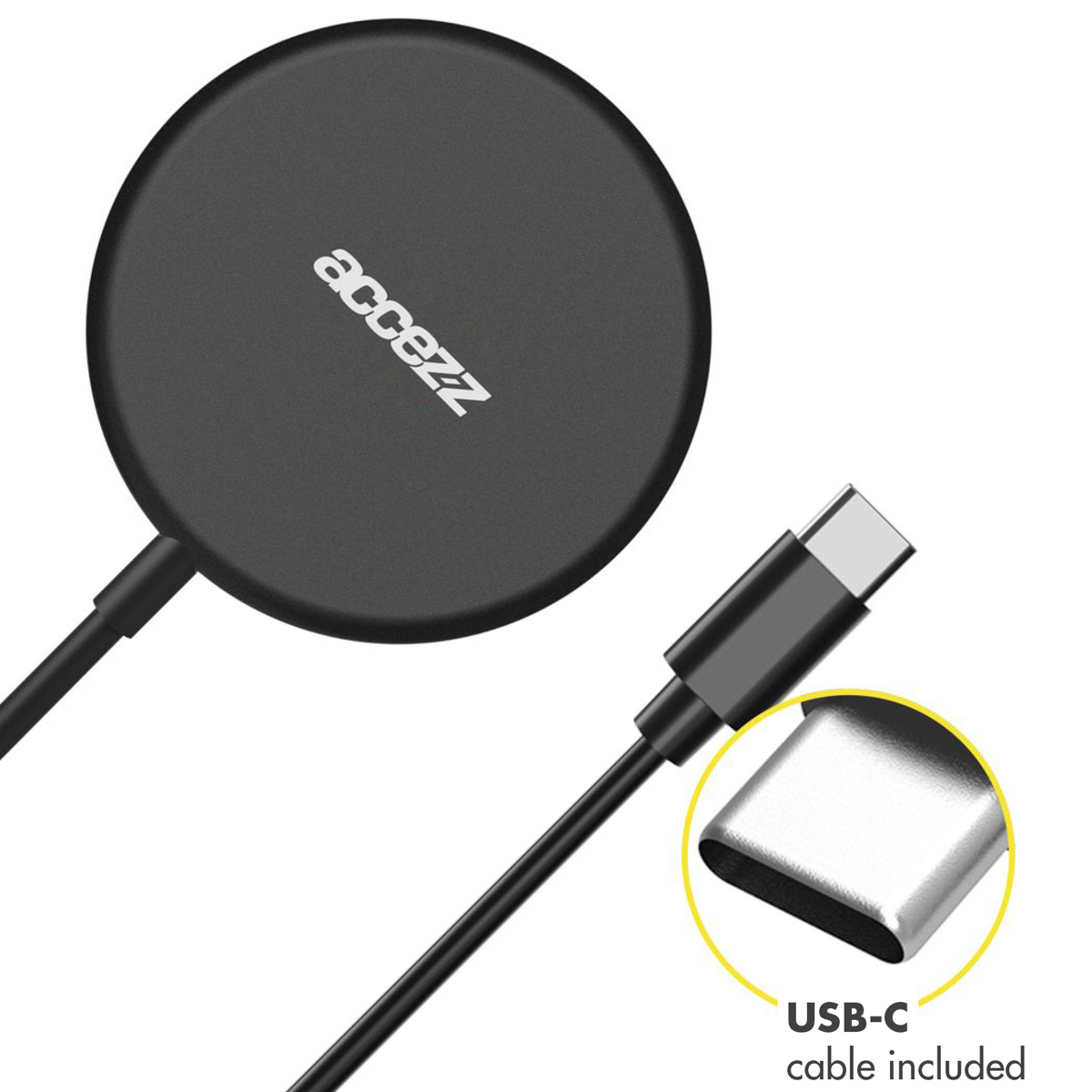 Accezz WIRELESSCHARGER50252701 mobile device charger Smartphone Black USB Wireless charging Fast charging Indoor – image 3