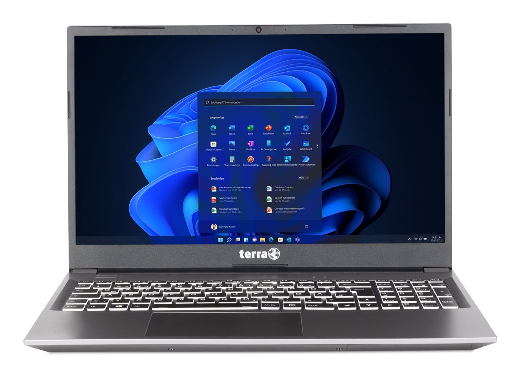 TERRA MOBILE 1517 Intel Core i5 i5-1235U Computer portatile 396 cm (15.6") Full HD 16 GB DDR4-SDRAM 500 GB SSD Wi-Fi 6 (802.11a