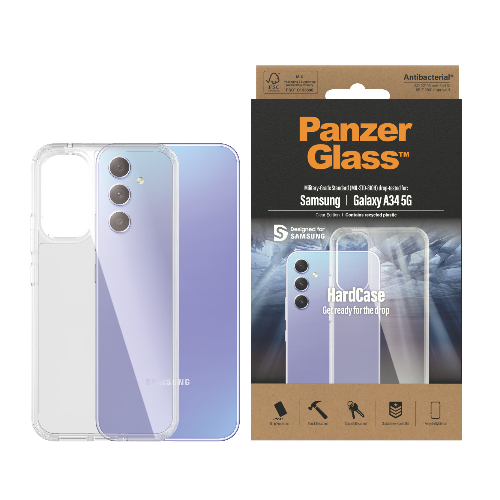 PanzerGlass® HardCase Transparent Samsung Galaxy A34 5G – image 2