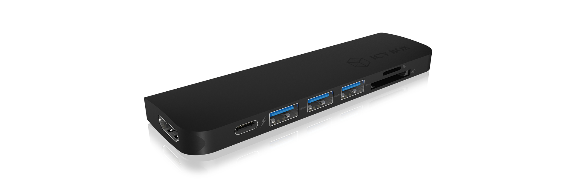 ICY BOX IB-DK4024-CPD USB 3.2 Gen 1 (3.1 Gen 1) Type-C Black – image 1