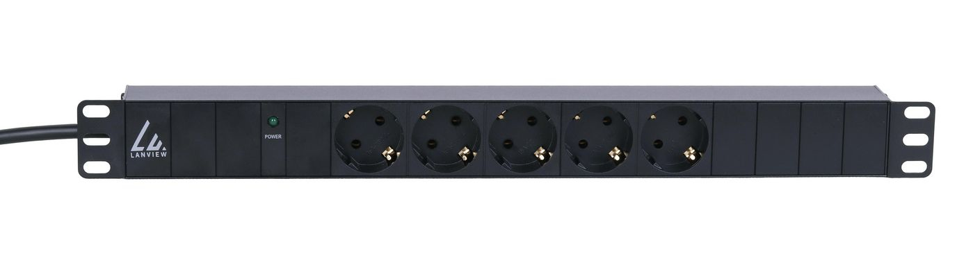 Lanview LVR261816S power distribution unit (PDU) 5 AC outlet(s) 1U Black
