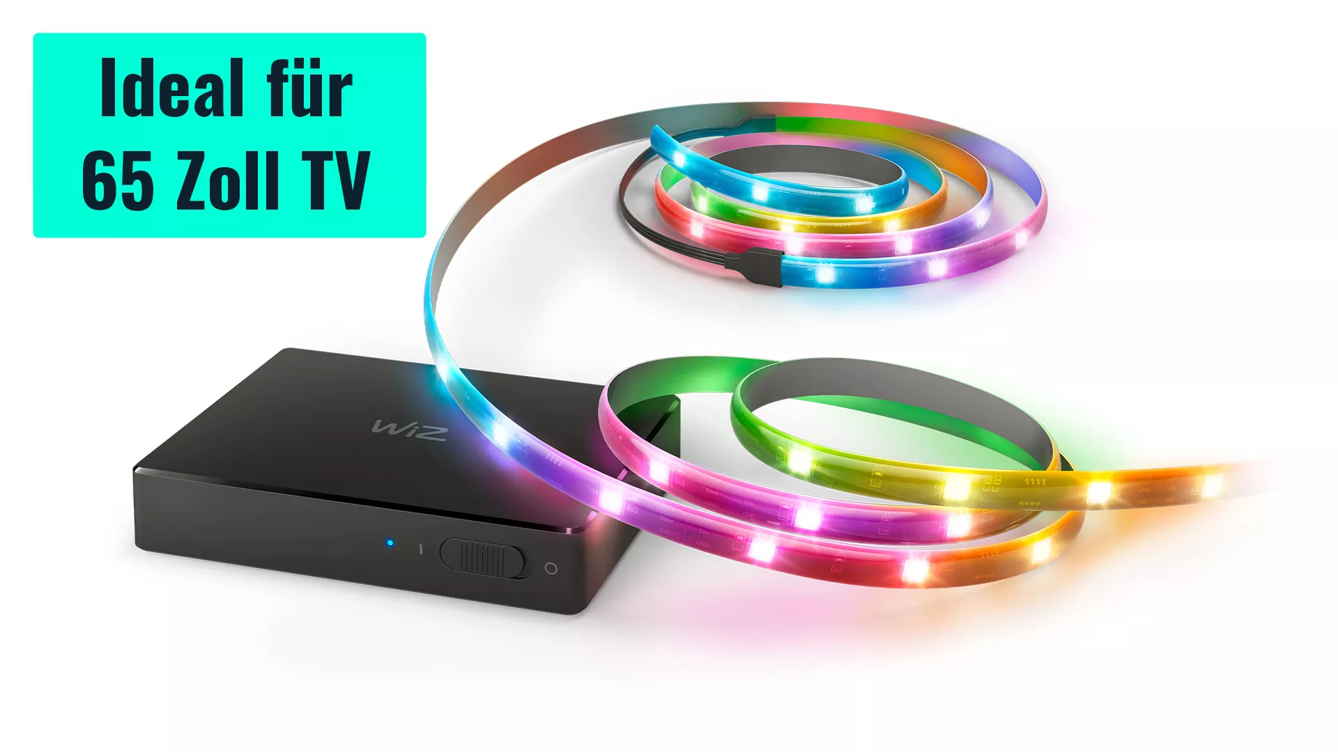 HDMI Sync Box mit TV-Hintergrundbeleuchtung für TVs von 55"–65"
