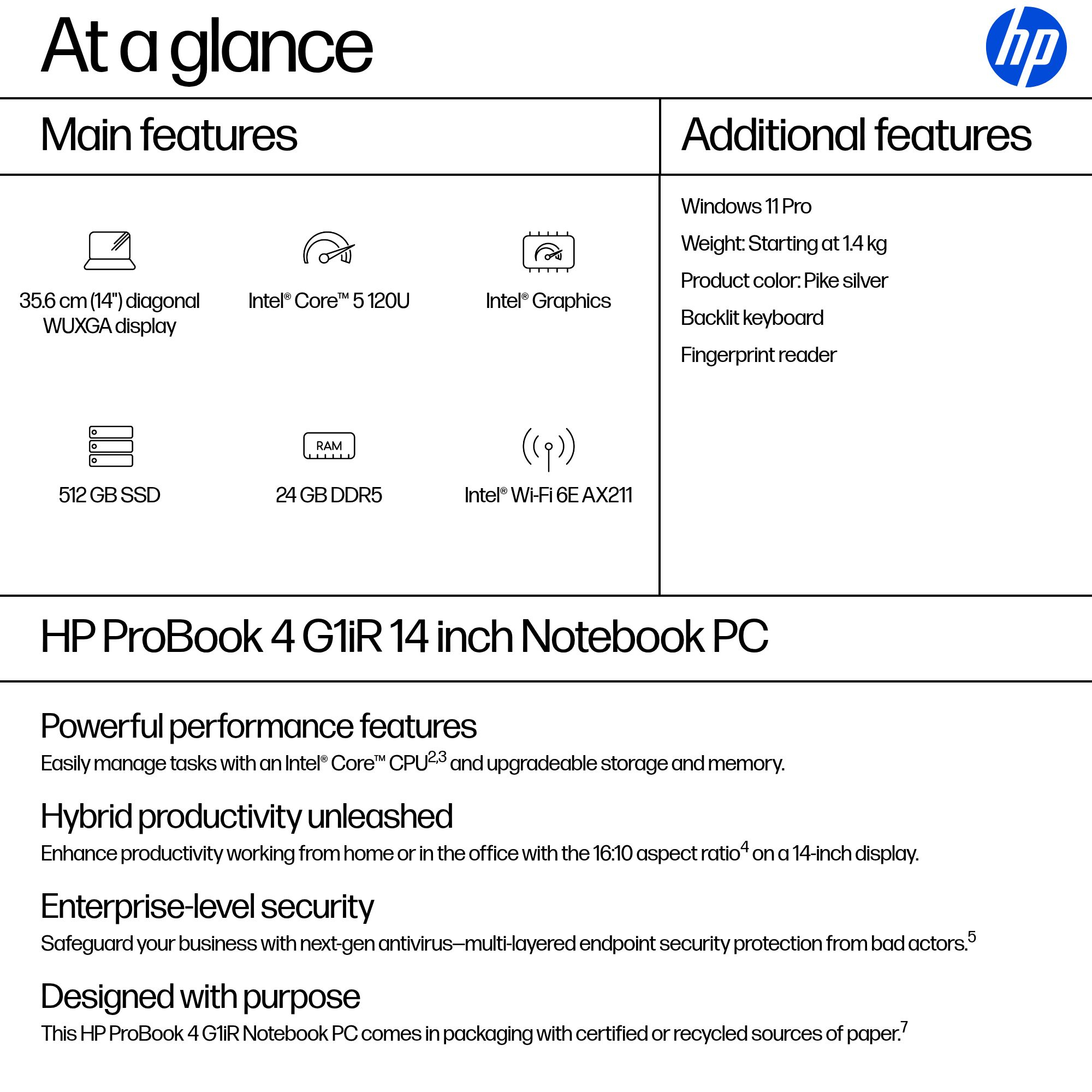 HP DW6K6ET laptop Intel Core 5 120U – image 4