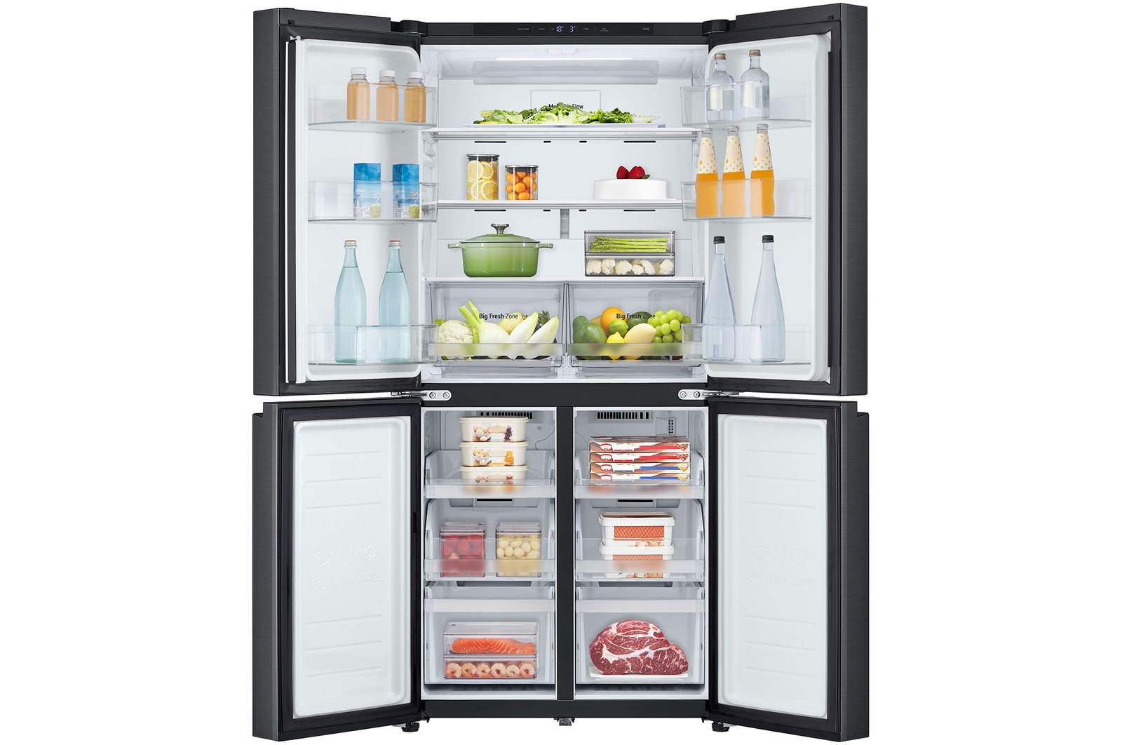 LG GF-B505BB fridge-freezer Freestanding – image 3