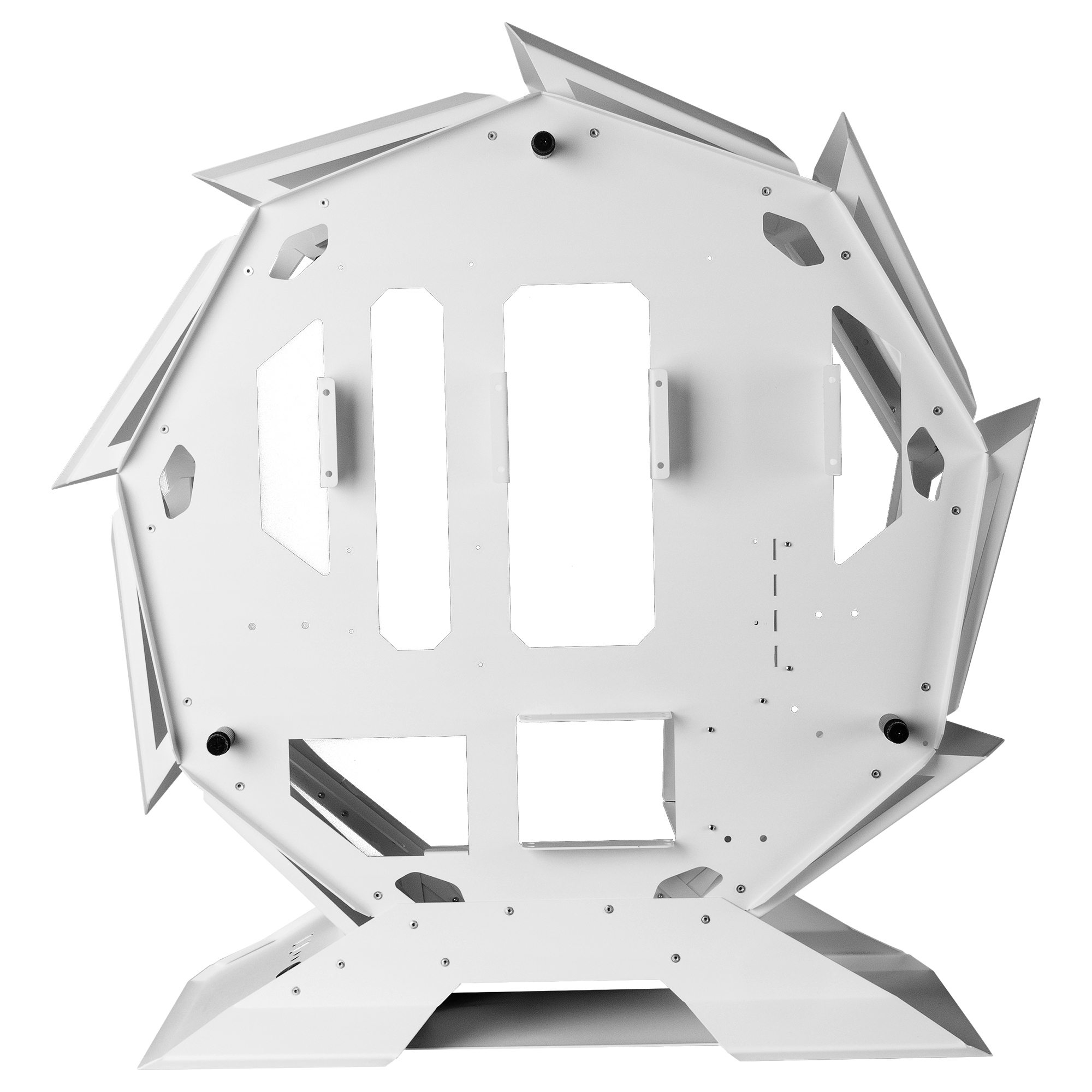 Mars Gaming MCORB White Micro-ATX XL Gaming PC Case Custom Circular Design Double Tempered Glass – image 5
