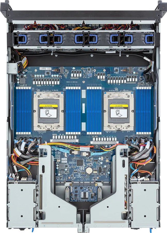 GIGABYTE E283-Z91-AAD1 AMD SoC Socket SP5 Rack (2U) Black, Steel – image 4