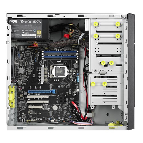 ASUS TS100-E10-PI4 Full-Tower Svart, Metallisk Intel C242 LGA 1151 (uttag H4)