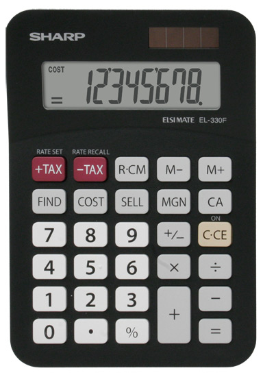 Sharp EL-330FBBK miniräknare Ficka Grundläggande Svart