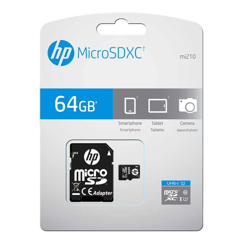 MICRO SDHC HP 64GB  CLASE 10 U1 CON ADAPTADOR
