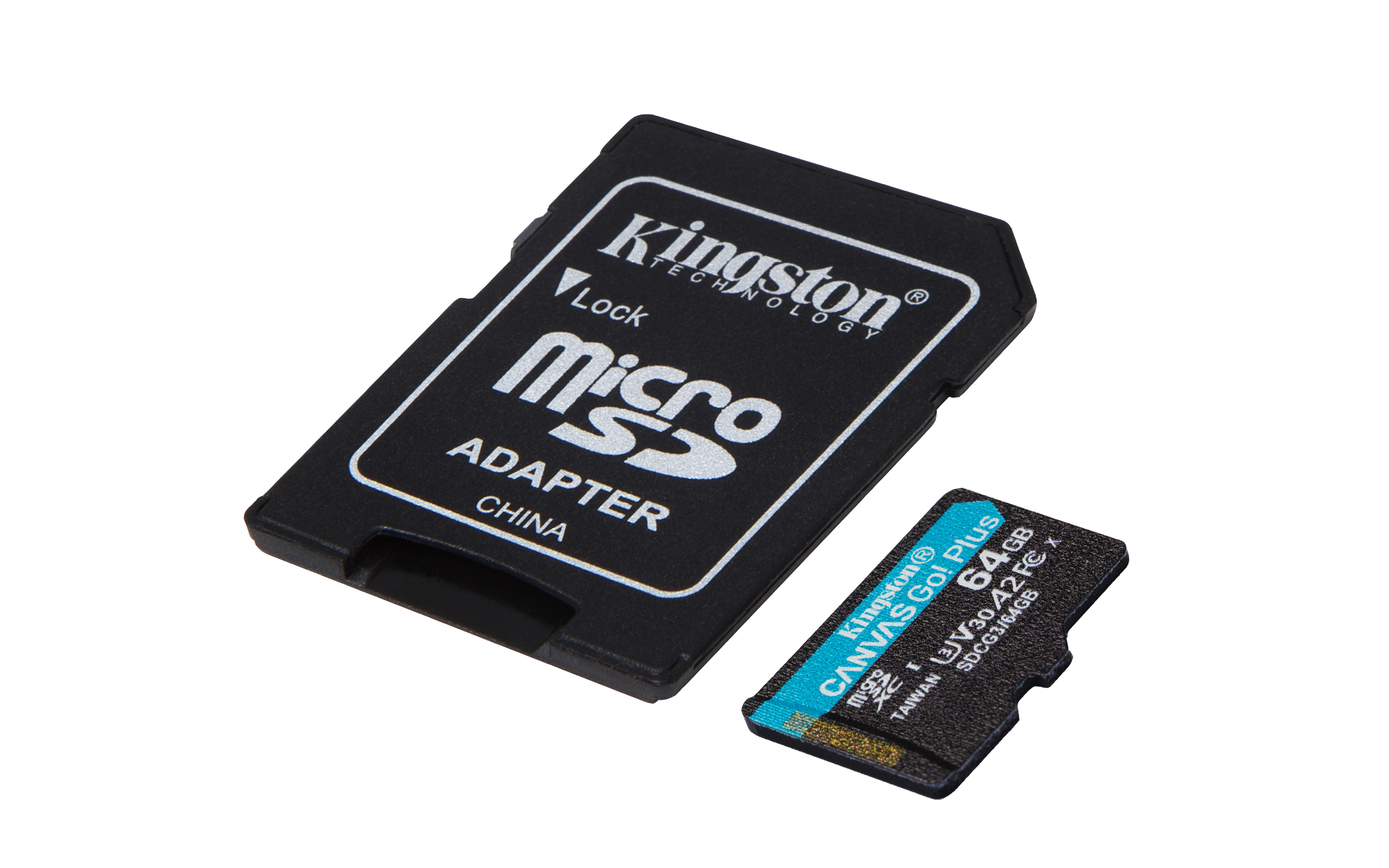 64GB MICROSDXC CANVAS GO PLU170R A2 U3 V30 CARD/ ADP