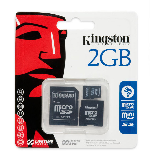 Kingston Technology 2GB microSD + 2 Adapters – image 3