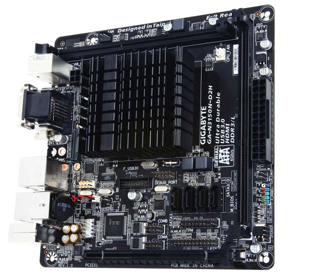 GIGABYTE GA-N3150N-D2H motherboard mini ITX – image 2