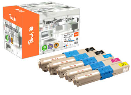 Peach 112229 toner cartridge 5 pc(s) Compatible Black, Cyan, Magenta, Yellow