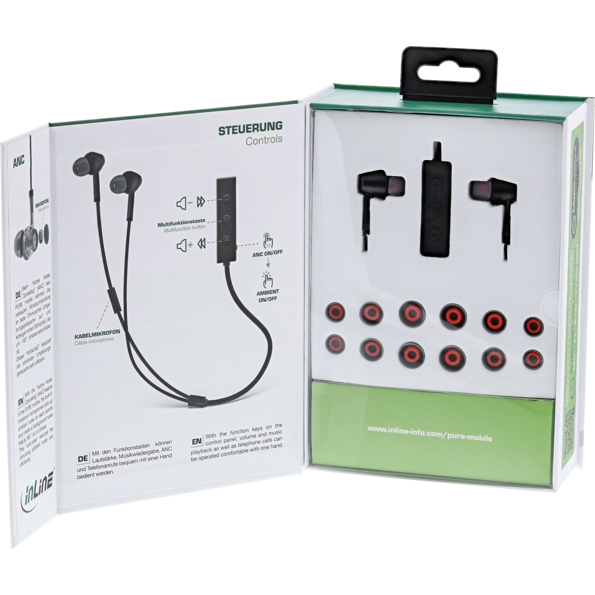 InLine PURE mobile, Bluetooth In-Ear headphones with ANC image 9