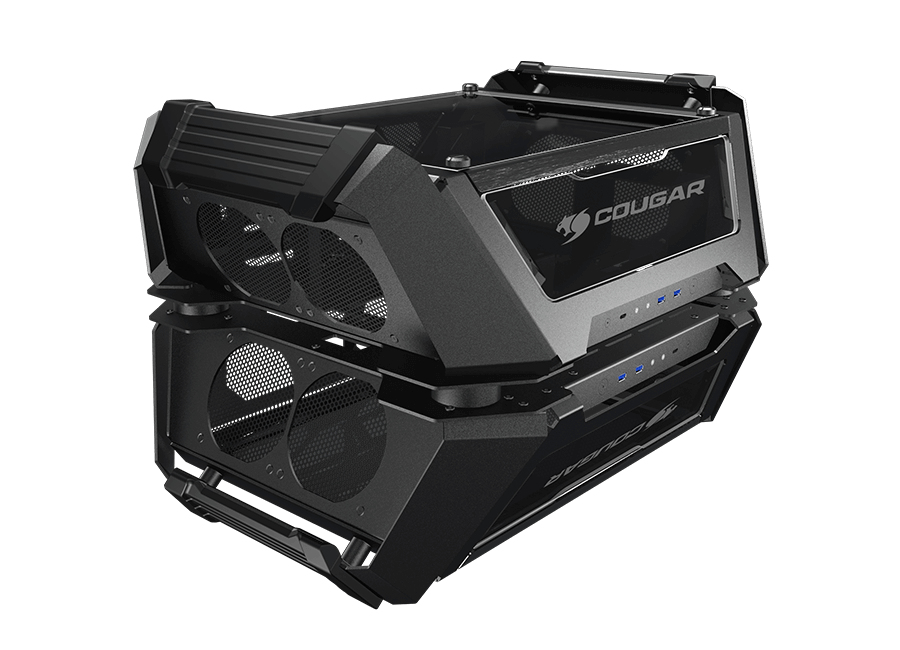 Gabinete Gamer COUGAR Gemini X - Doble Torre - ATX/CEB/Micro ATX/Mini-ITX - Panel Lateral  - 105LMT0001-00