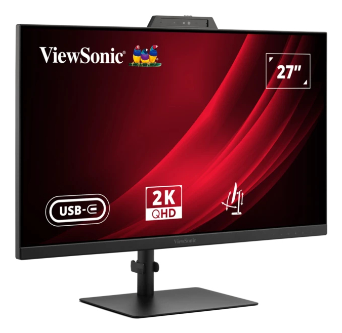 ViewSonic VG2741V-2K - LED monitor - 27" - 2560 x 1440 QHD @ 120 Hz - IPS - 1500:1 - 4 ms - HDMI, DisplayPort, USB-C - speakers