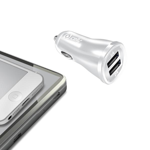 Celly CCUSB22W mobile device charger Universal White Cigar lighter Auto – image 2