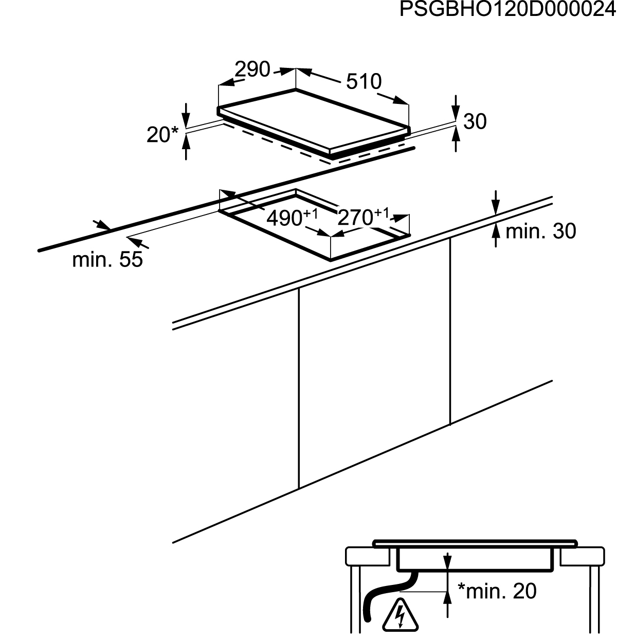 AEG HK312000H Stainless steel Built-in Sealed plate 2 zone(s) – image 2