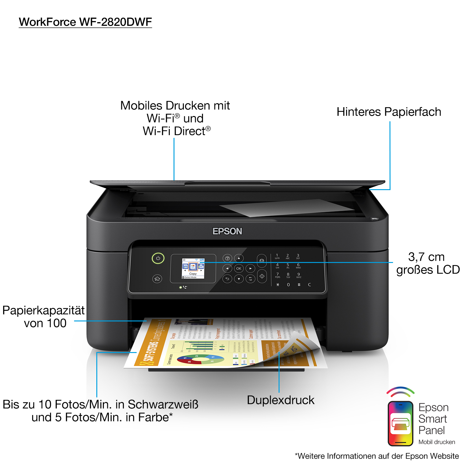 Epson WorkForce WF-2840DWF Inkjet A4