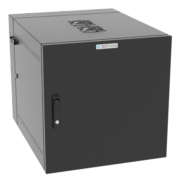 Vertiv VR Rack GL24WMCMS-B-SC-AF-CM cabinet 12U Wall mounted Black