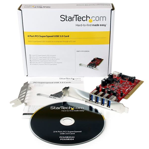 StarTech.com 4 Port PCI SuperSpeed USB 3.0 Adapter Card with SATA / SP4 Power – image 5
