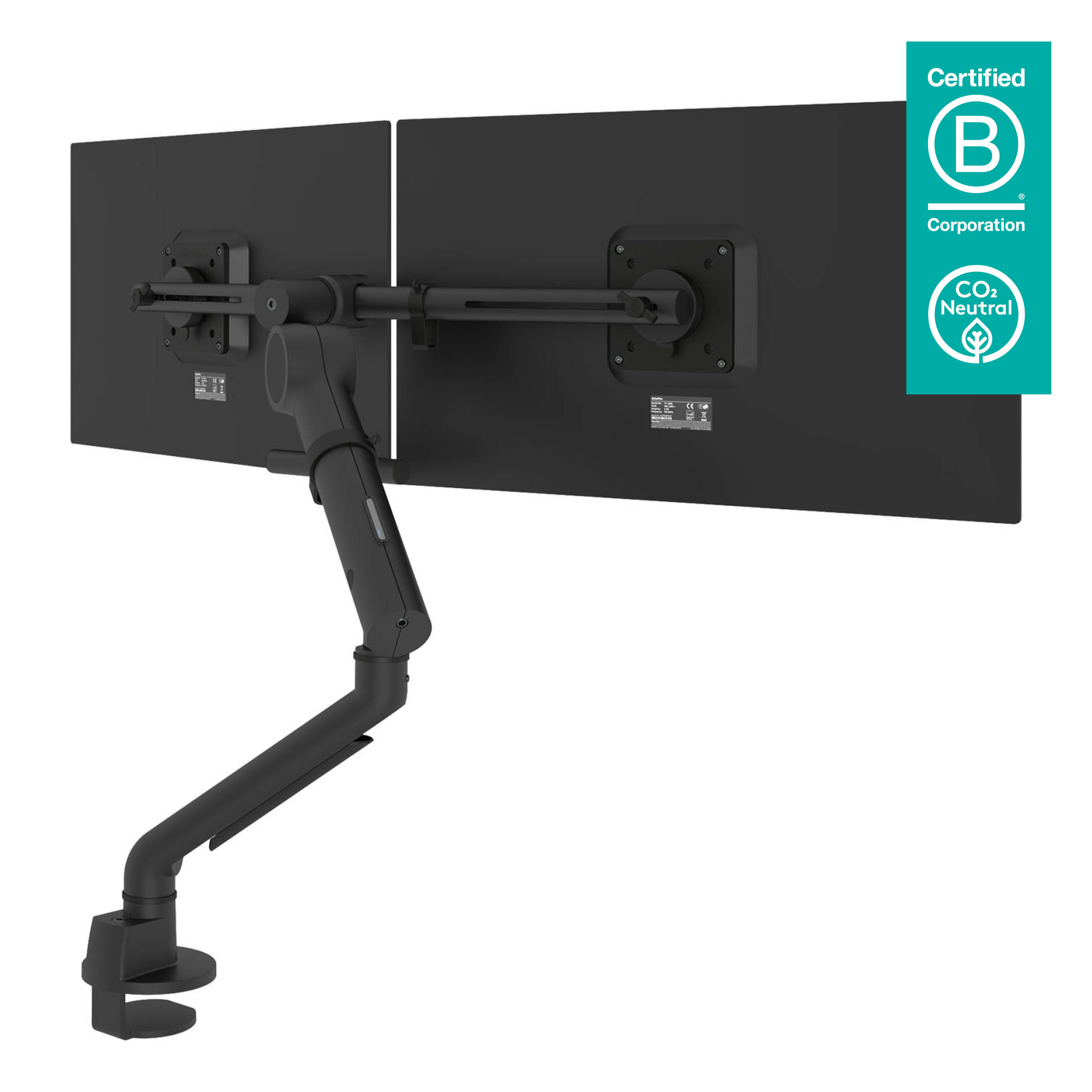 Dataflex Viewgo pro HD supporto da tavolo per Tv a schermo piatto Scrivania Nero (Dataflex Viewgo Pro HD monitor arm - Dual - B