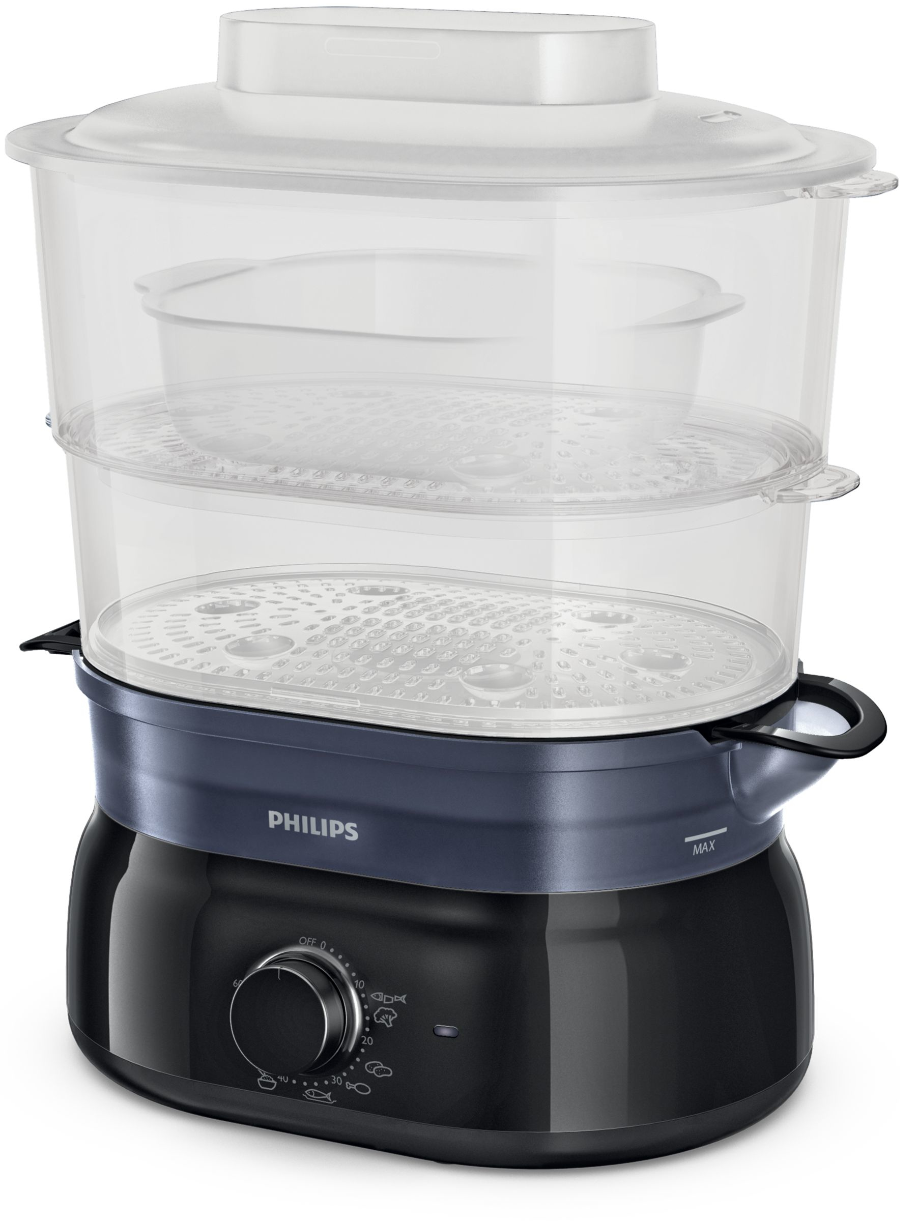 Philips Daily Collection HD9116/90 steam cooker 2 basket(s) Freestanding – image 2