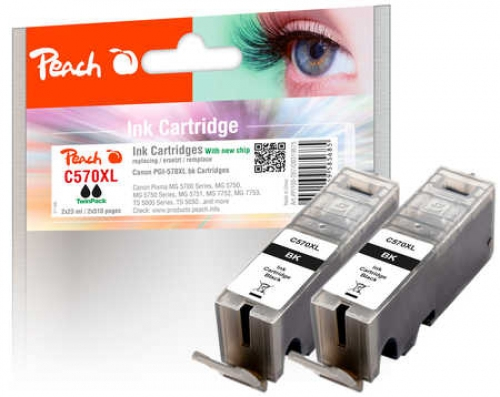 Peach 0F319675 ink cartridge 2 pc(s) High (XL) Yield Black