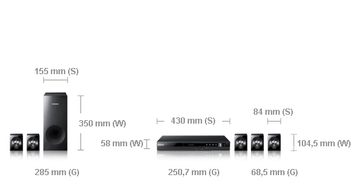 Samsung HT-D350 home cinema system 5.1 channels – image 3
